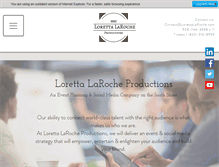 Tablet Screenshot of lorettalarocheproductions.com